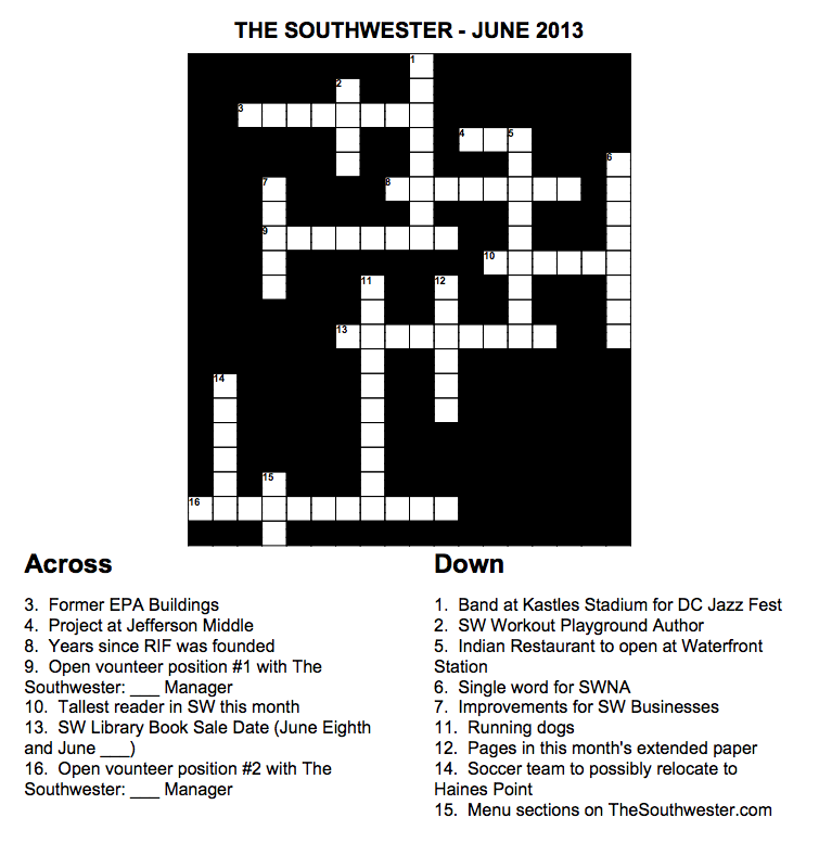 June 2013 Crossword